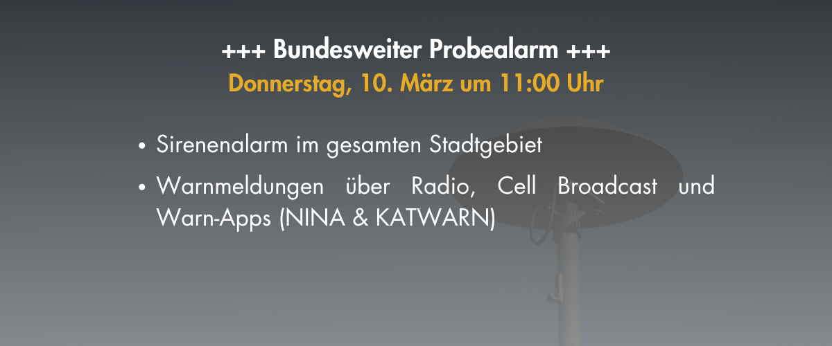 Bundesweiter Warntag am Donnerstag den 10.09.2026